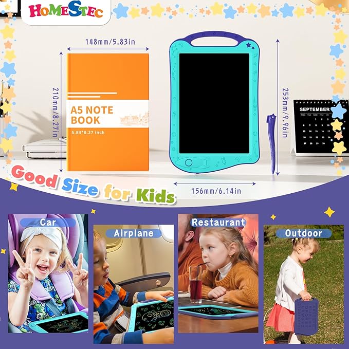 HOMESTEC Astrodraw Drawing Pad Toys, Colorful LCD Writing Tablet - Image 6