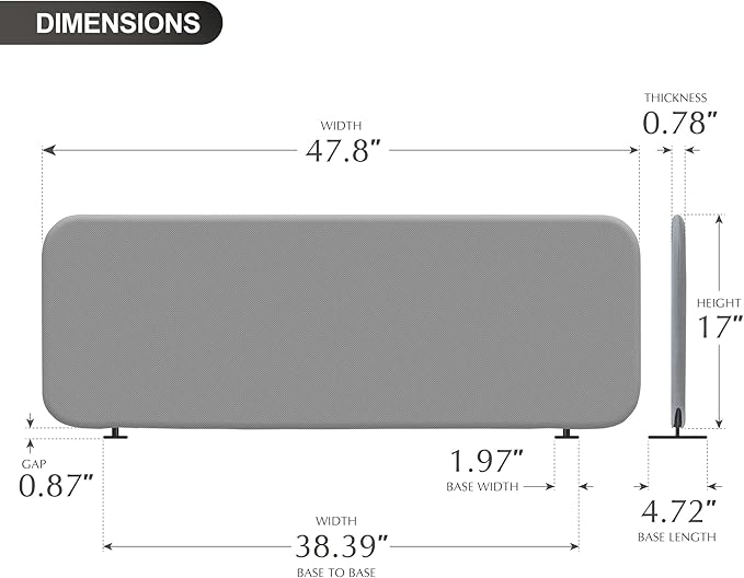DECOLAB Desk Dividers, Portable Table Partition Screen Panel - Image 6