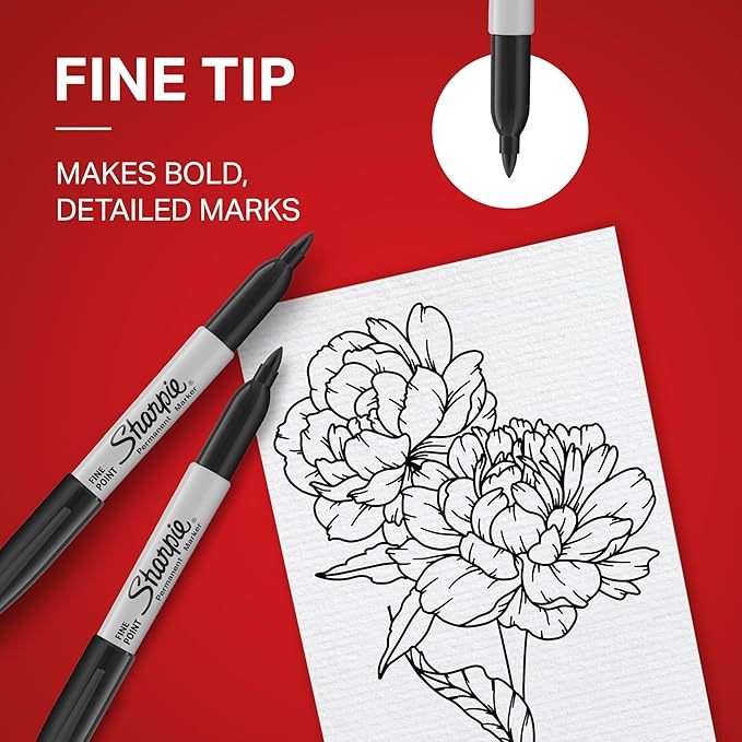 Sharpie Permanent Markers, Fine Point, Bulk Set - Image 5