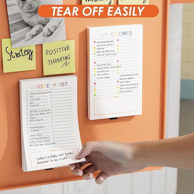 SooHeeRange 3 Pack Magnetic Grocery List Pad - Image 8