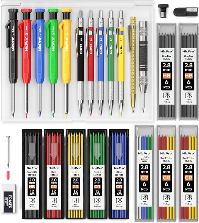 Nicpro 27 Pack Carpenter Pencils by Nicpro