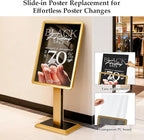 lesolar Display Menu Stand, 21x29 Inch Heavy Duty Aluminum Pedestal Sign Holder - Image 3