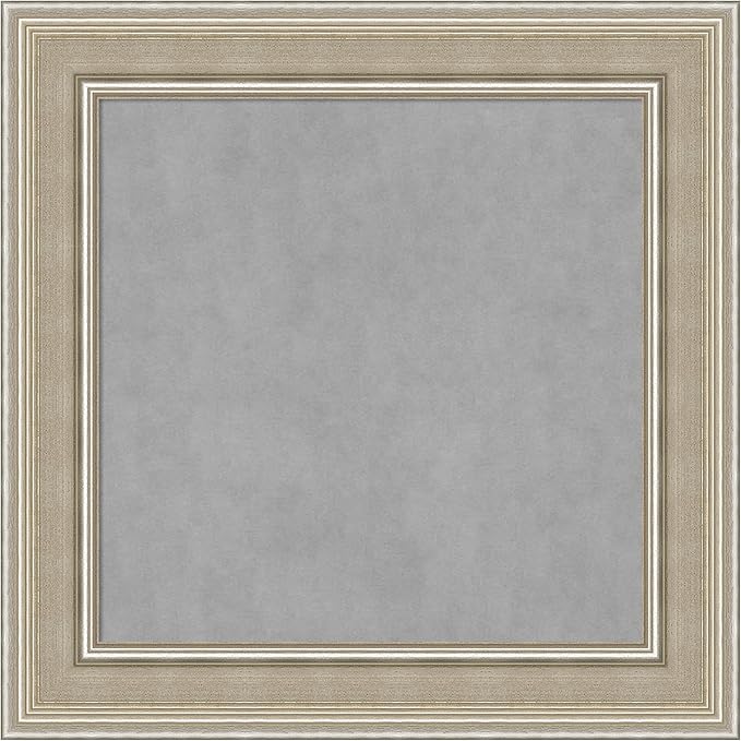 Amanti Art Silver Framed Magnetic Board 16x16 X-Small Vision Board by AmantiArt