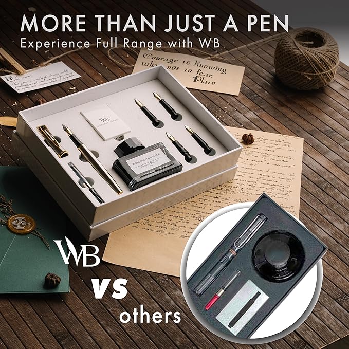 Wordsworth & Black Fountain Pen Gift Set, Includes Ink Bottle, 6 Ink Cartridges - Image 6