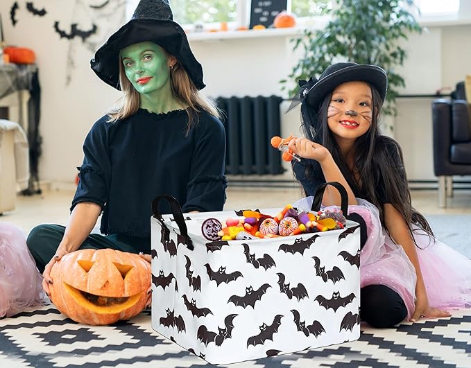 FUULOXE Halloween Bat Storage Basket - Image 3