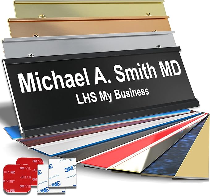 Personalized Name Plate with Choice of Mounting Holders by LHS+My+Business
