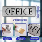 The Office Door Sign for Home and Business，Self-Adhesive Waterproof and - Image 2