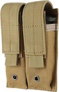 Tactical Single/Double Pistol Mag Pouch Outdoor Molle Open-Top Magazine Pouch by FRTKK