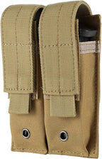 Tactical Single/Double Pistol Mag Pouch Outdoor Molle Open-Top Magazine Pouch by FRTKK