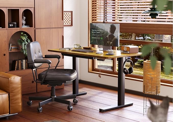 Claiks Standing Desk with Drawers, 48 x 24 Inches Electric Standing Desk - Image 2