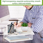 Harloon 4 Tier Acrylic Paper Tray 12 x 9.3 x 2.7 Inches Stackable Letter Clear - Image 5