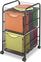 Safco Onyx Rolling Cart with 2 File Drawers, Fits Letter-Size Hanging Folders by SafcoProducts