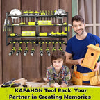 KAFAHOM Power Tool Organizer-8 Drill Holder Wall Mount, 4 Layer Heavy Duty - Image 6