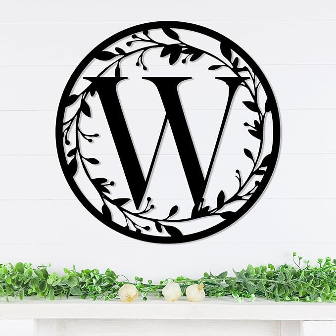 Personalized Metal Name Signs, Split Letter Monogram Wall Decor, Custom Last - Image 2