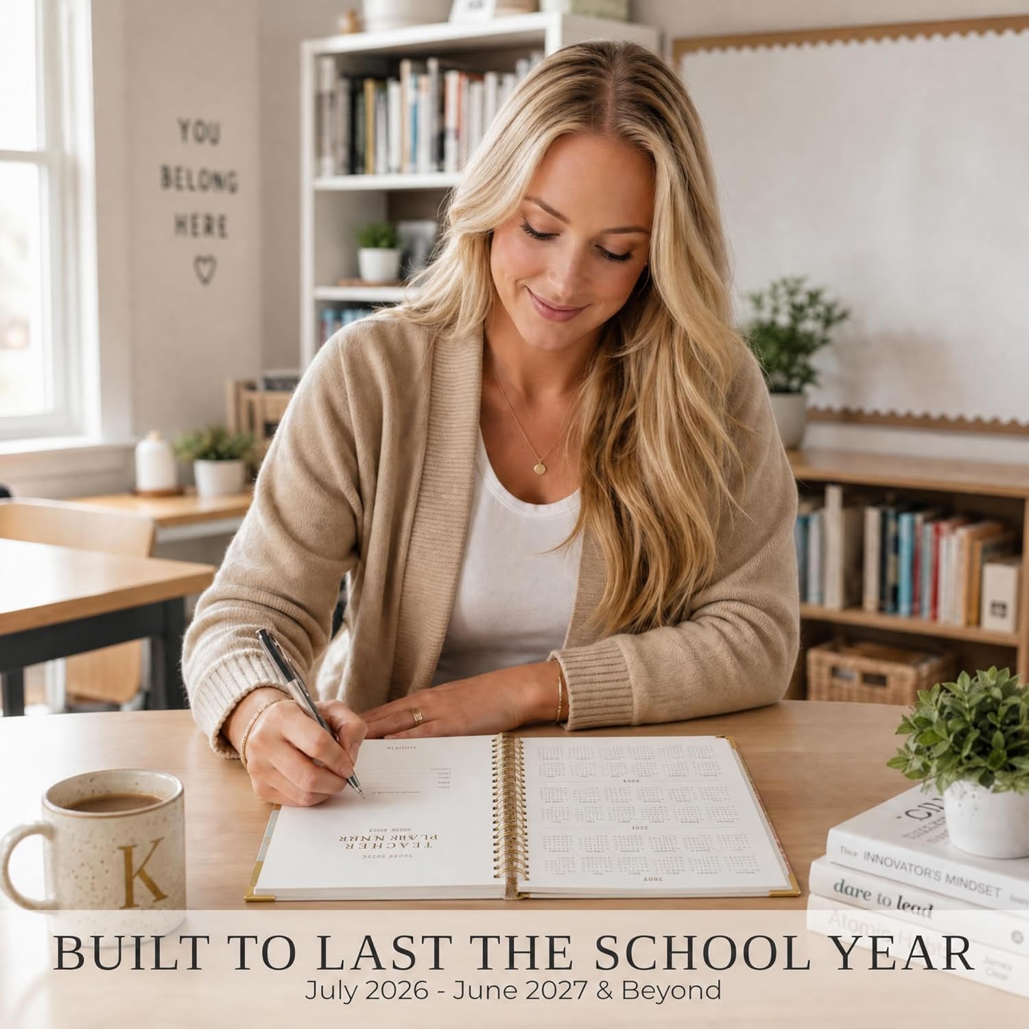 Aesthetic Teacher Planner For The 2026-2027 Academic School Year | All Incl. 8.5" X 11" Lesson Plan Book Supplies - Easily Organize Your Daily, Weekly & Monthly Classroom/homeschool Schedule