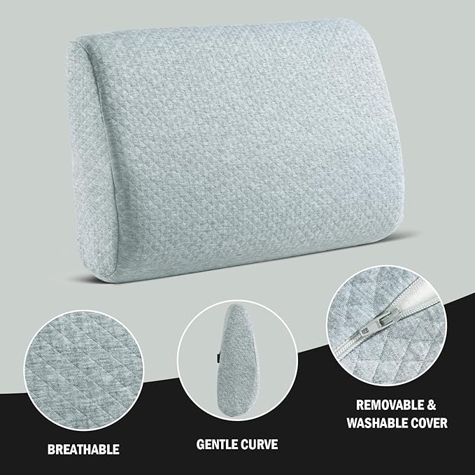 HOMBYS Lumbar Support Pillow for Recliner Chair, Memory Foam Back Support - Image 8