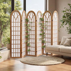 Asnefeli 6 Panel Japanese Room Divider, Shoji Style Partition Divider, Fully - Image 8
