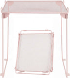 Neudeco Pack 2, Mesh Locker Shelf, Stackable Extra Tall Locker Organizer, Collapsible and Metal Build, Fits Standard Size School Locker, Suitable for Work, Kitchen, Bathroom (Pink)