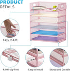 Marbrasse 6 Tier Paper Organizer Letter Tray - Image 4
