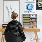 AdirOffice Wooden Adjustable organizerserature Organizer, 16 Compartment Office - Image 3