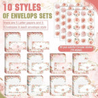 TaoBary 160 Pcs Stationery Paper Set 50 Double Sided Stationery Papers - Image 3