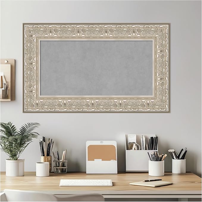 Amanti Art Silver Framed Magnetic Board 19x31 Small Vision Board - Image 6
