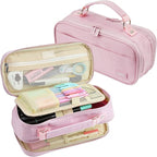 JOINPRO Pencil Case, Large Capacity Pencil Case Organizer; Double Zipper by JOINPRO