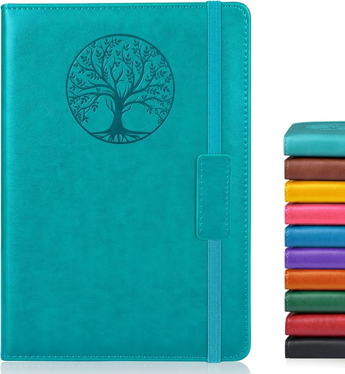Biuwory Lined Journal Notebook for Women Men, 256 Pages A5 Hardcover Leather by Biuwory