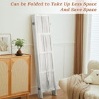 Leesinwing Wood Room Divider 6 Panel Folding Privacy Screen, Classic 5.6Ft - Image 2