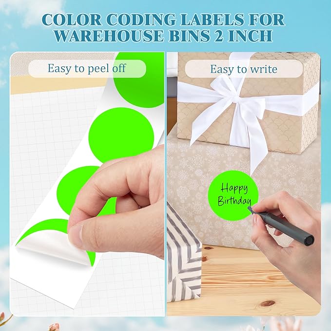 2 Inch Round Color Coding Labels - Image 4