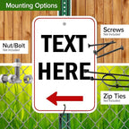 Custom Arrow, Custom Directional Sign, Left Arrow, 12x18 Inches, Rust Free .063 - Image 5