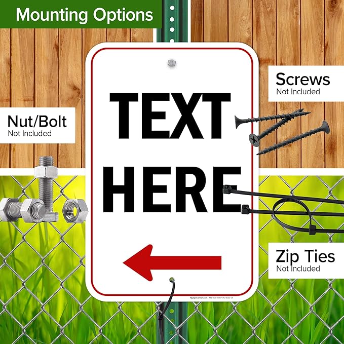 Custom Arrow, Custom Directional Sign, Left Arrow, 12x18 Inches, Rust Free .063 - Image 5
