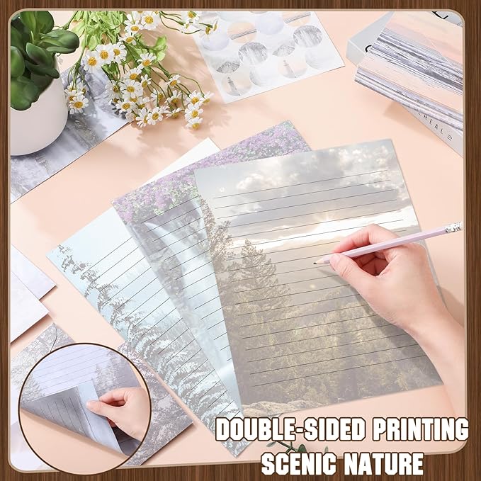 TaoBary 160 Pcs Stationery Paper Set 50 Double Sided Stationery Papers - Image 6
