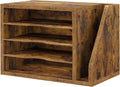 wooden mail organizer, desk organizer with 3 adjustable, main product view