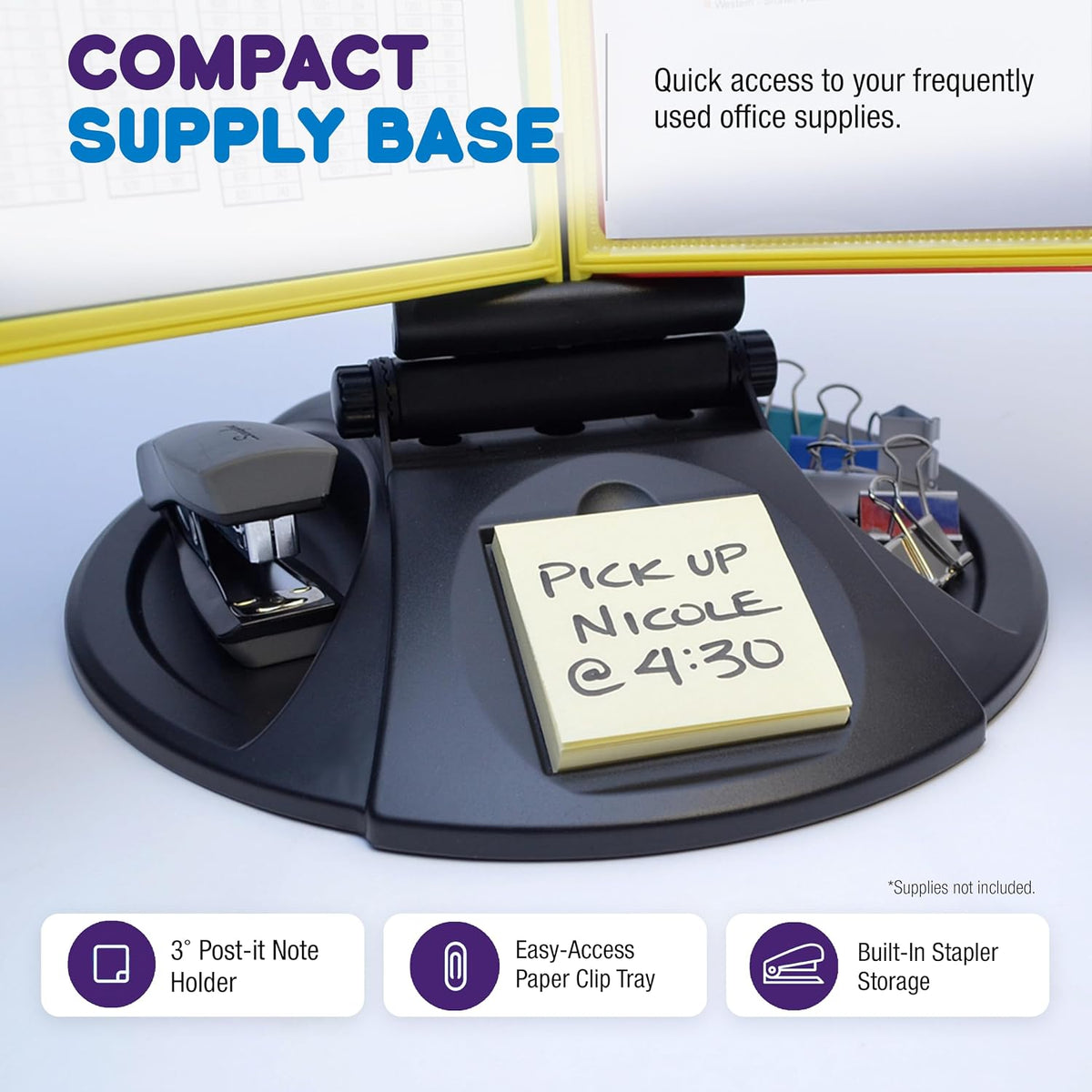 Ultimate Office AdjustaView Supply Base Desk Reference Display Organizer CL