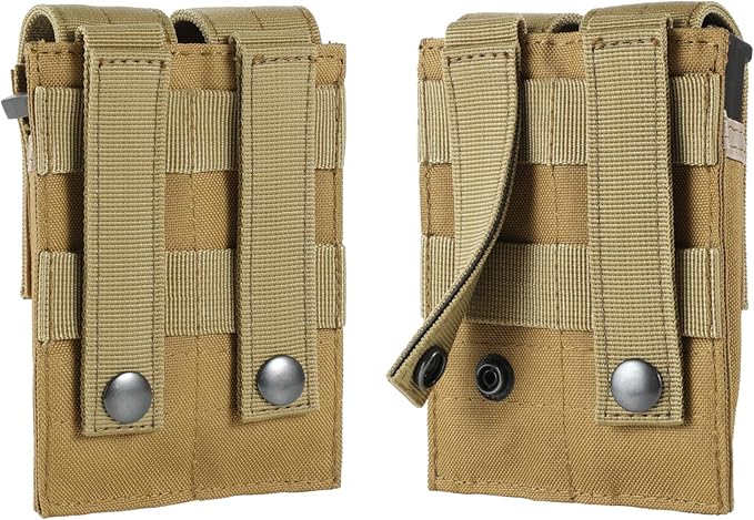 Tactical Single/Double Pistol Mag Pouch Outdoor Molle Open-Top Magazine Pouch - Image 3