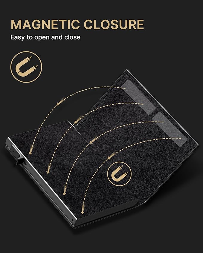 typecase Mens Wallet Card Holder: Pop Up Aluminum Case, Genuine Leather - Image 8