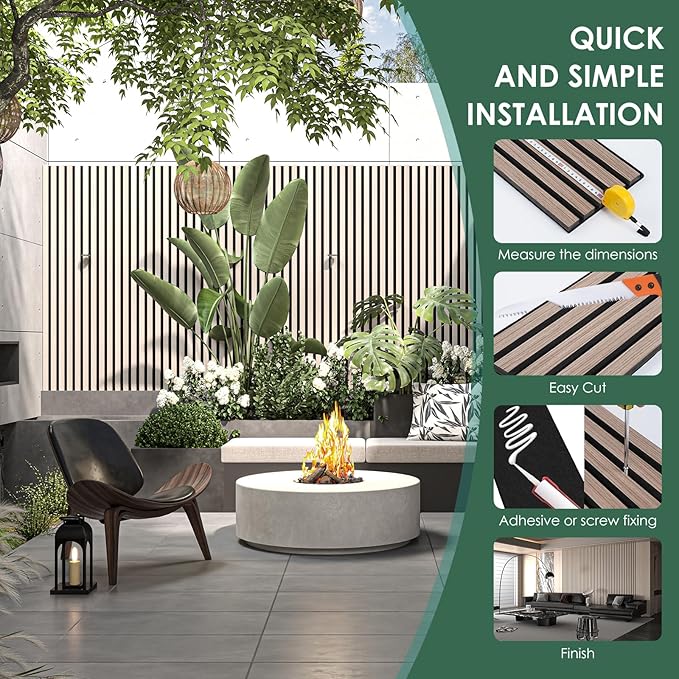 VallisCo 4-Piece Wood Slat Acoustic Panels - Image 5