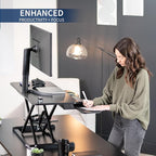 VIVO 42 inch Desk Converter, K Series, Height Adjustable Sit to Stand Riser - Image 4