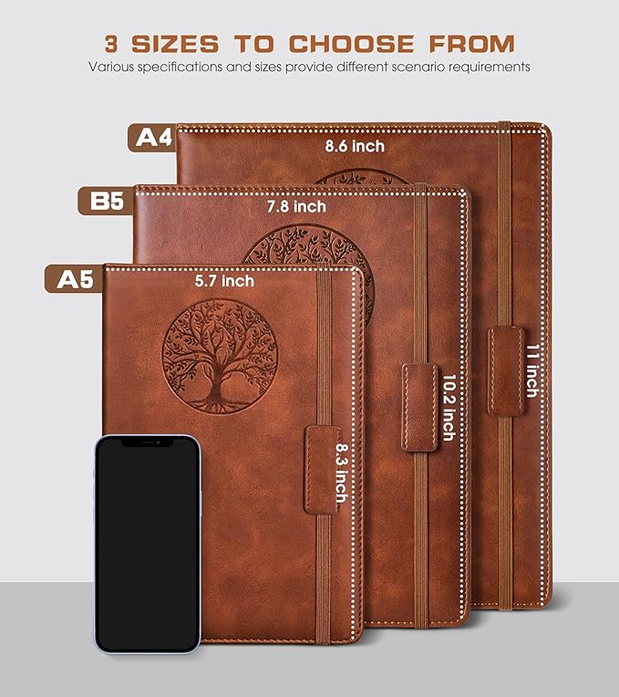 Biuwory Lined Journal Notebook for Women Men, 256 Pages B5 Large Hardcover - Image 2