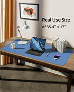 YSAGi Leather Desk Protector, Office Mat, Large Mouse Pad, Non-Slip PU Leather - Image 5