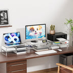 egchi clear acrylic monitor stand riser 2 tier on a desk or shelf