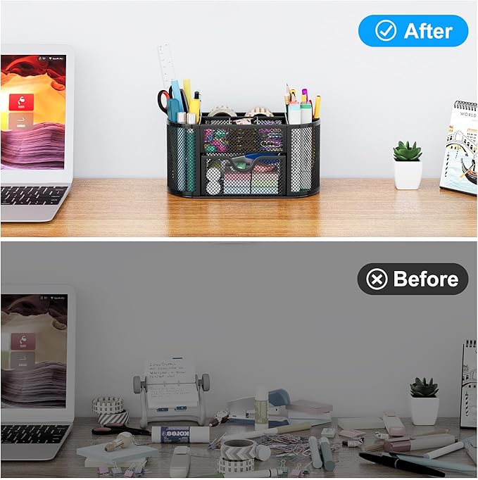 EasyPAG Mesh Pen Holder Desk Organizer - Image 5