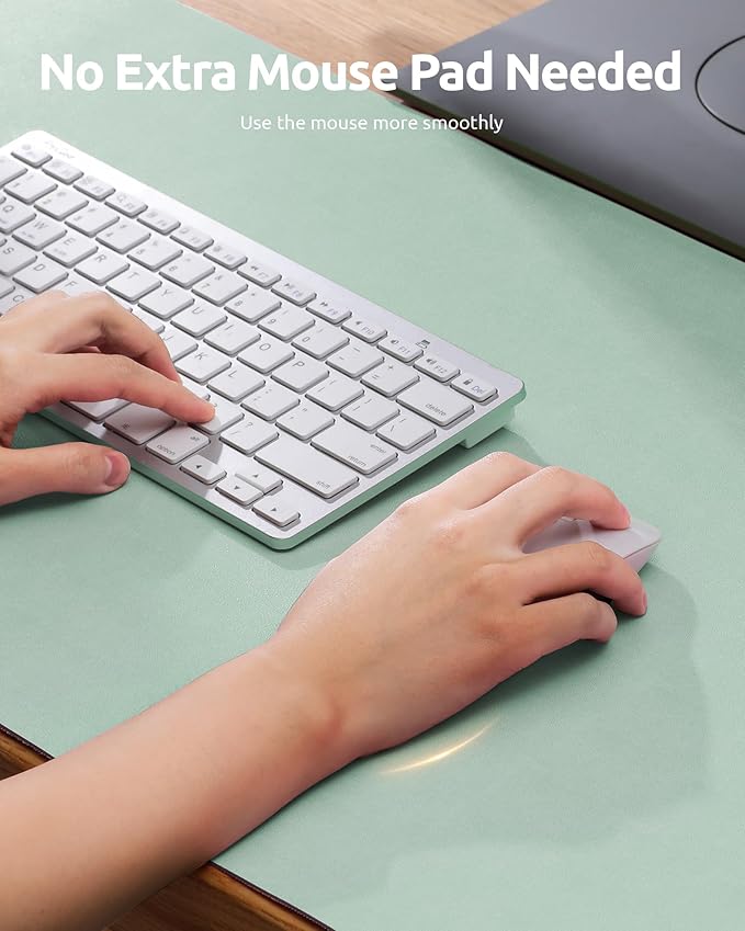 YSAGi Leather Desk Protector, Office Mat, Large Mouse Mat, Non-Slip PU Leather - Image 3