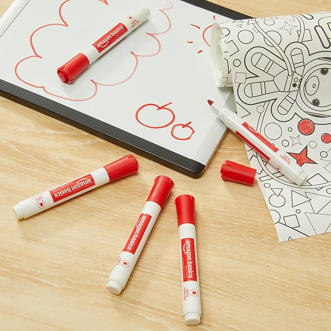 Amazon Basics Low-Odor Dry Erase Whiteboard Markers, Fine Tip - Image 5