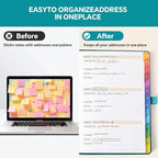 Address Book with Colorful Alphabetical Tabs – Hardcover Contact Organizer - Image 2