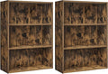 VASAGLE Set of 2 Bookshelves, 23.6 Inches Wide, 3-Tier Open Bookcases by VASAGLEbySONGMICSHOME