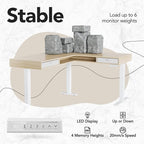 HUANUO Electric L Shaped Standing Desk, 63″ Height Adjustable Corner Standing - Image 8