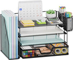Marbrasse Desk Organizer and Accessories，4-Tier Paper Letter Tray Organizer - Image 8