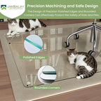 JAMBALAY 55″×46″ Tempered Glass Chair Mat, Heavy Duty Glass Office Floor Mat - Image 3